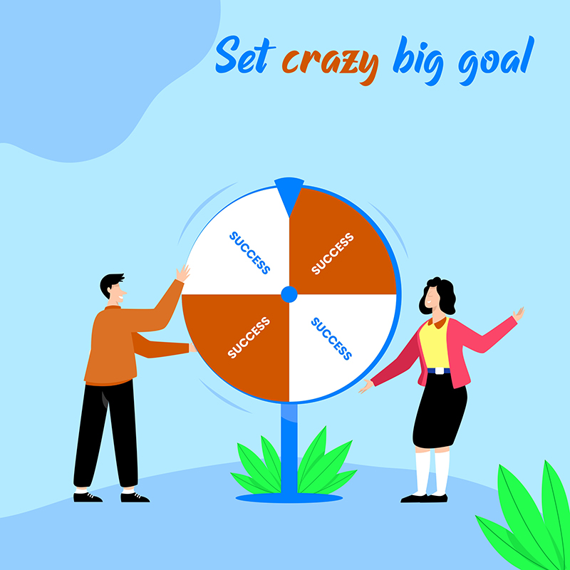 Set yourself crazy big goals